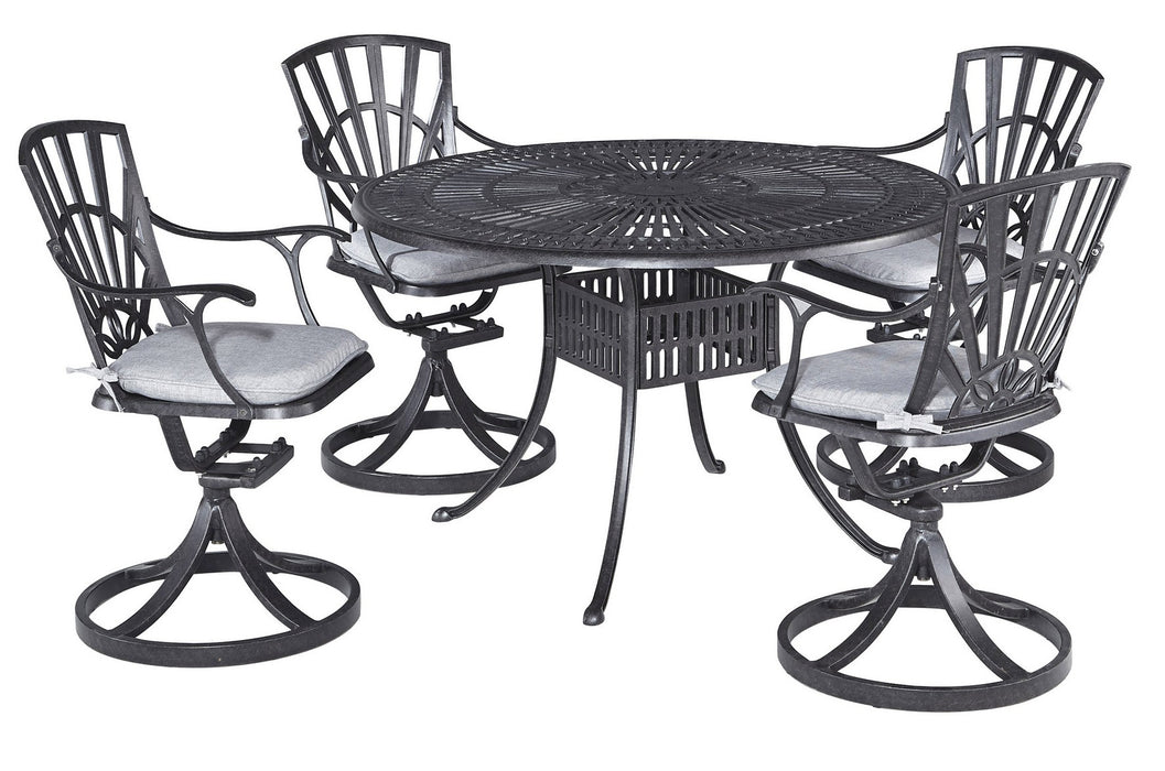 Grenada Charcoal 5 Piece Outdoor Dining Set