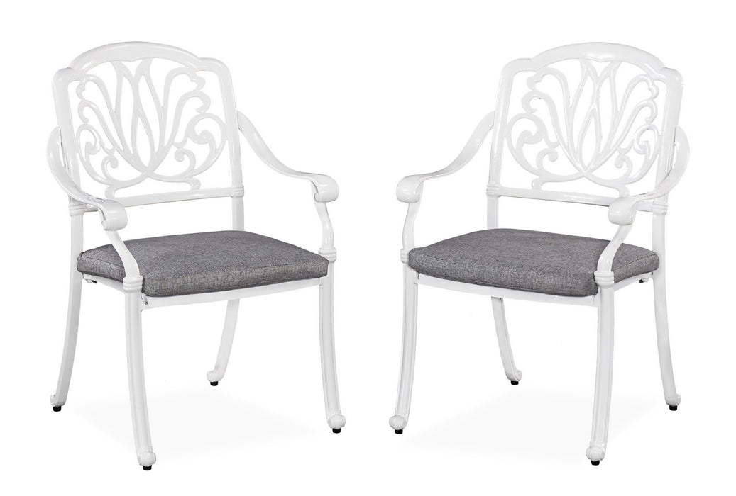 Capri White Outdoor Chair Pair