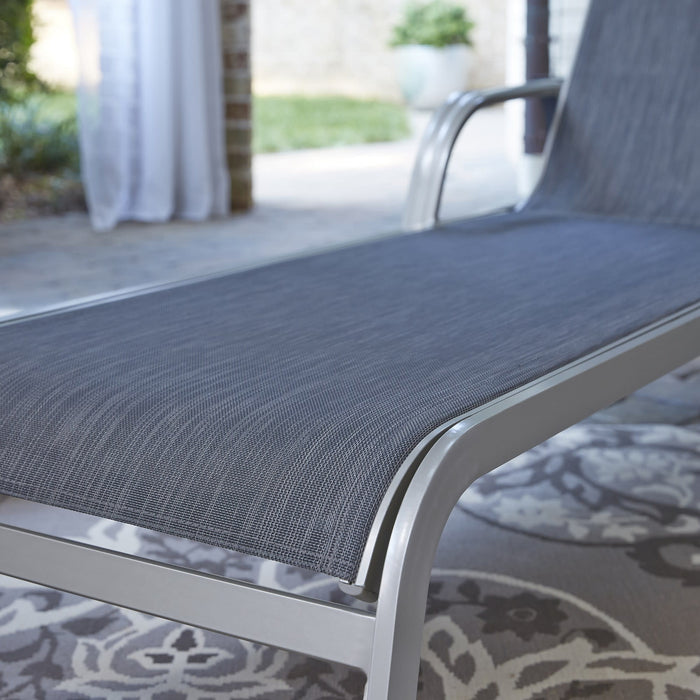 Captiva Gray Outdoor Chaise Lounge