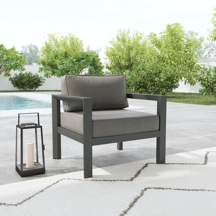 Grayton Gray Outdoor Aluminum Lounge Chair