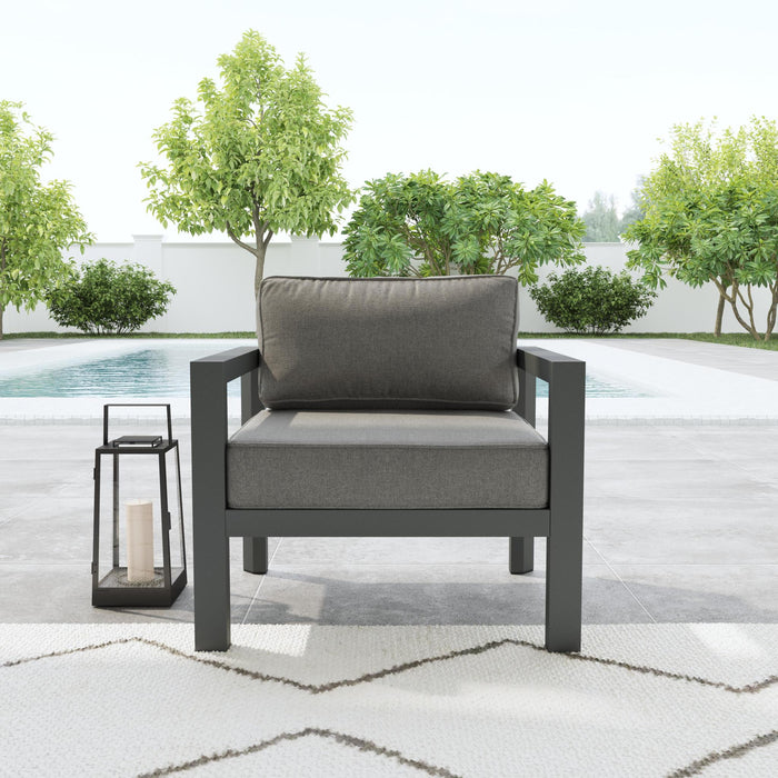 Grayton Gray Outdoor Aluminum Lounge Chair