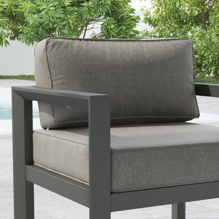 Grayton Gray Outdoor Aluminum Lounge Chair