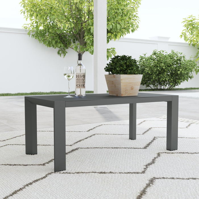 Grayton Gray Outdoor Aluminum Coffee Table