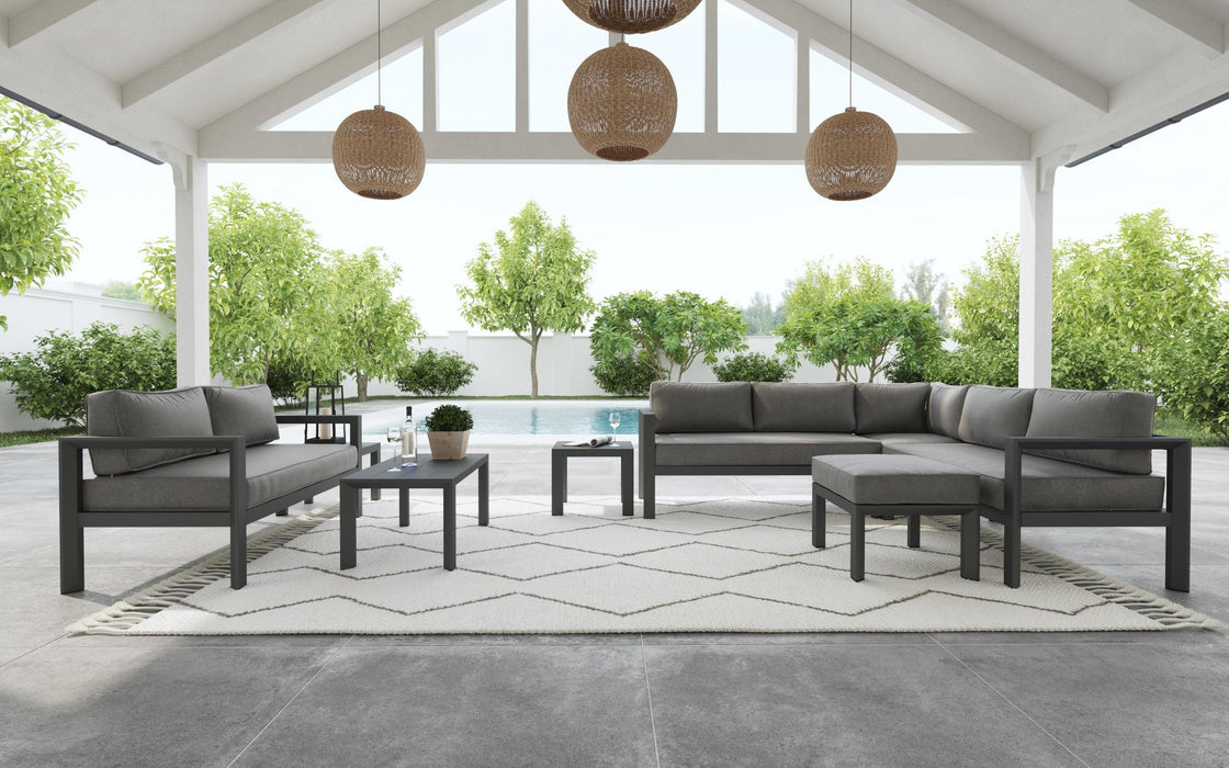 Grayton Gray Outdoor Aluminum Sofa 4-Piece Set