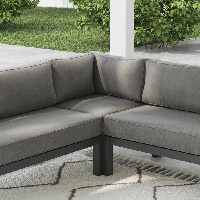 Grayton Gray 5 Seat Sectional with 2 End Tables