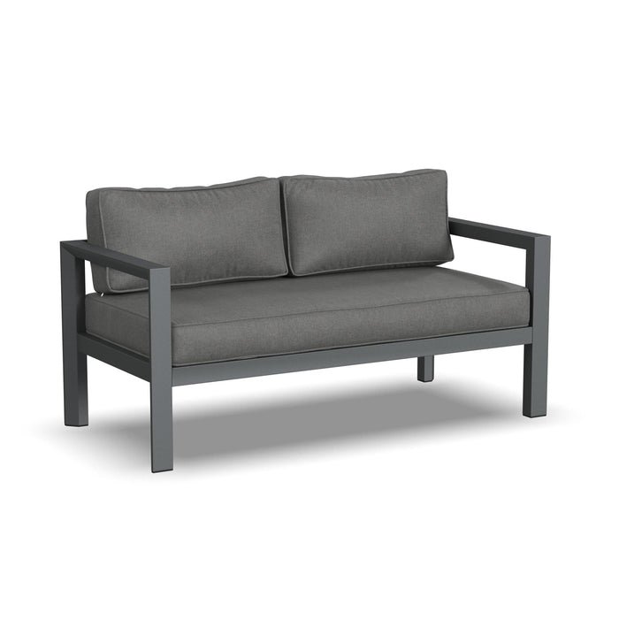 Grayton Gray Outdoor Aluminum Loveseat