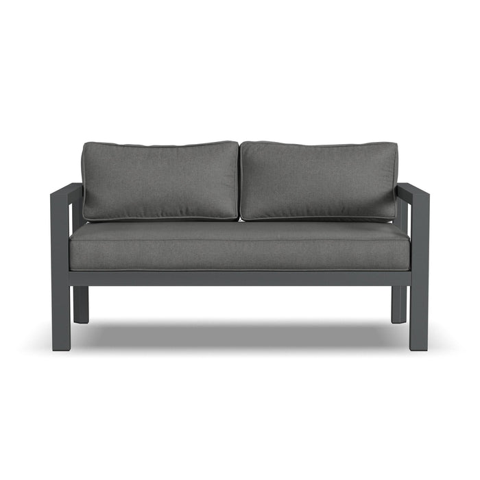 Grayton Gray Outdoor Aluminum Loveseat