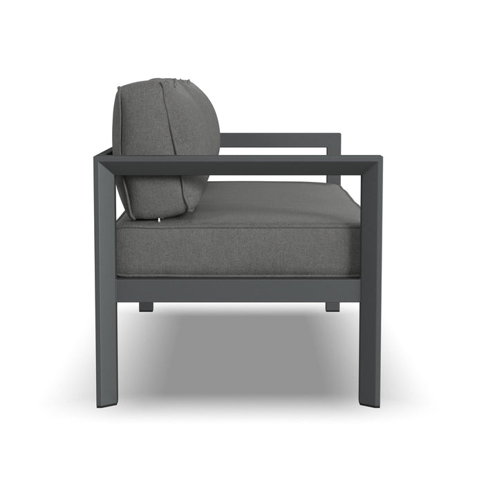 Grayton Gray Outdoor Aluminum Loveseat