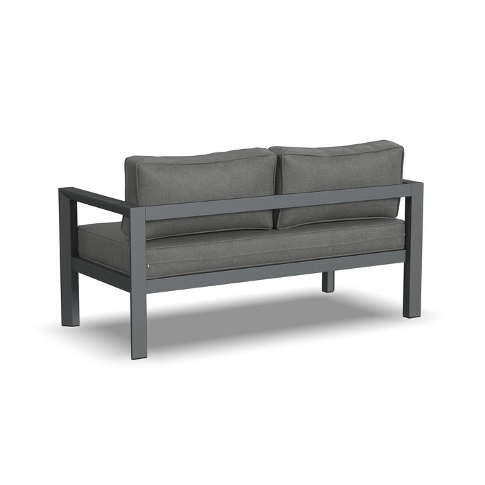 Grayton Gray Outdoor Aluminum Loveseat