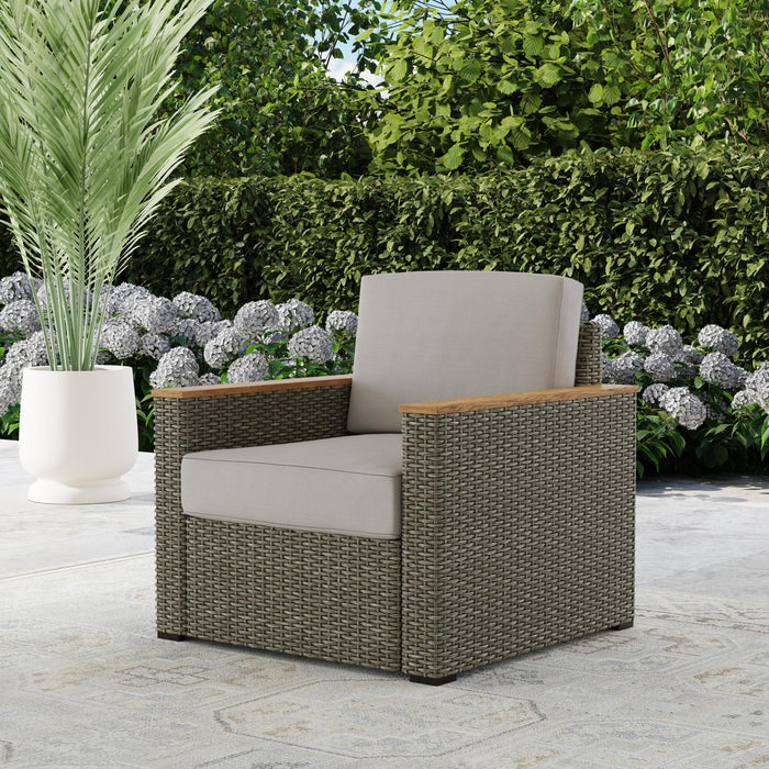 Boca Raton Brown Outdoor Arm Chair