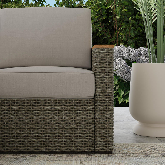 Boca Raton Brown Outdoor Arm Chair