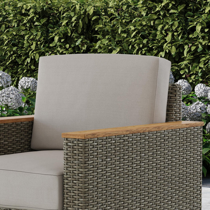 Boca Raton Brown Outdoor Arm Chair