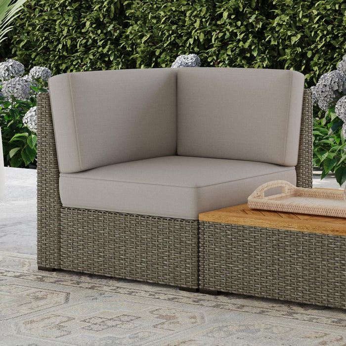 Boca Raton Brown Outdoor Chair Pair and Coffee Table
