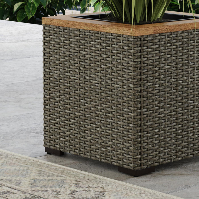 Boca Raton Brown Outdoor Planter