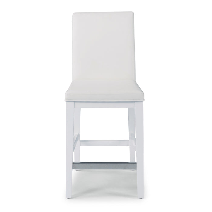 Linear White Counter Stool