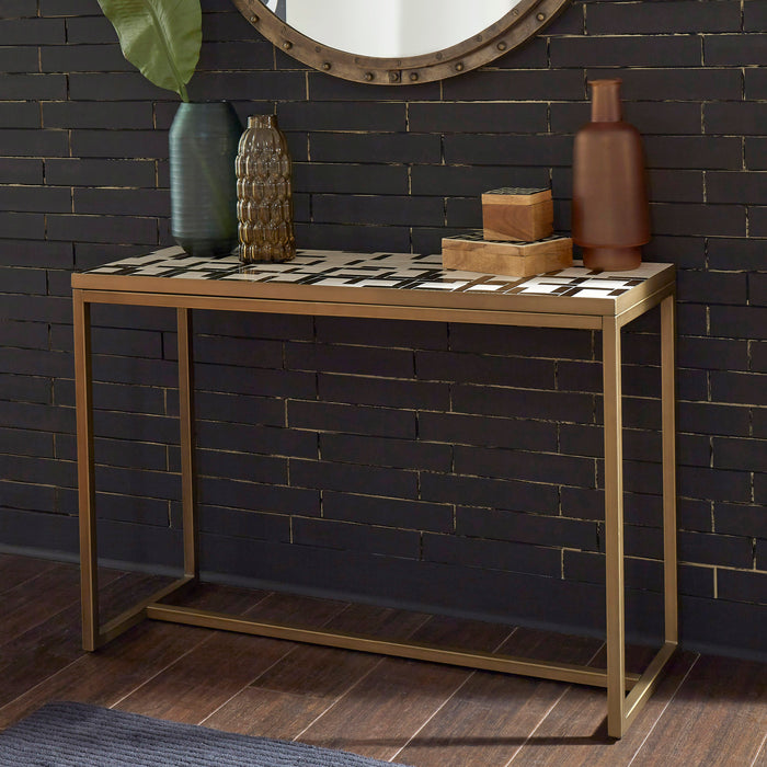 Geometric Ii Bronze Console Table