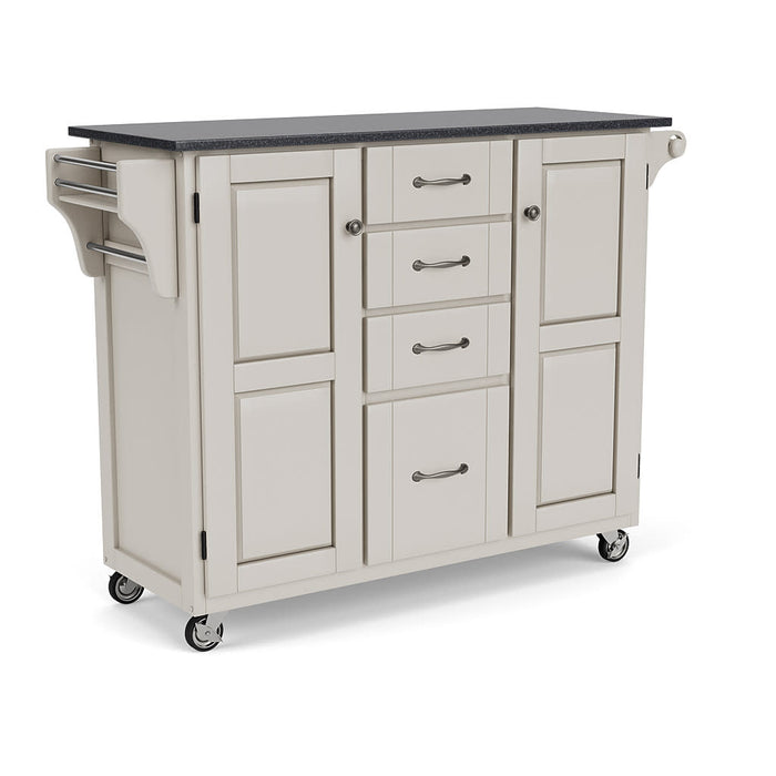 Create-A-Cart Off-White Kitchen Cart