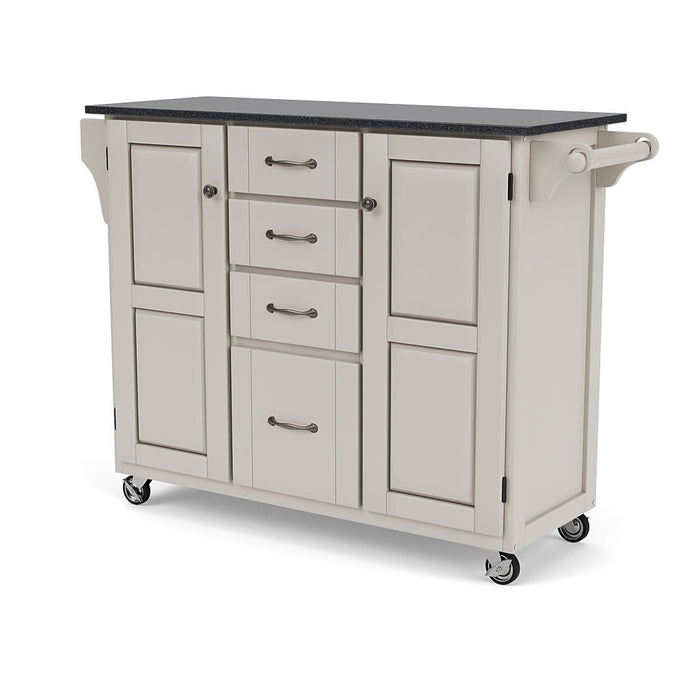 Create-A-Cart Off-White Kitchen Cart