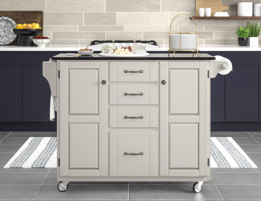 Create-A-Cart Off-White Kitchen Cart