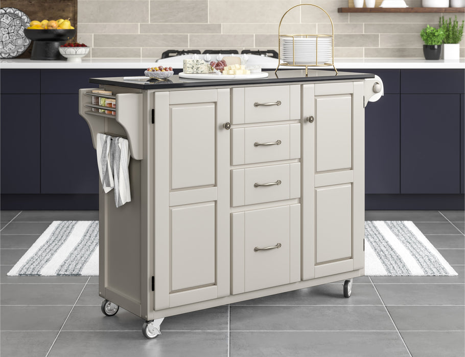 Create-A-Cart Off-White Kitchen Cart