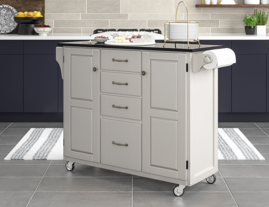 Create-A-Cart Off-White Kitchen Cart