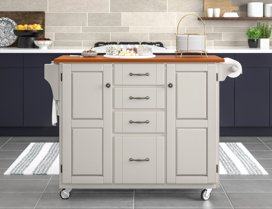 Create-A-Cart Off-White Kitchen Cart