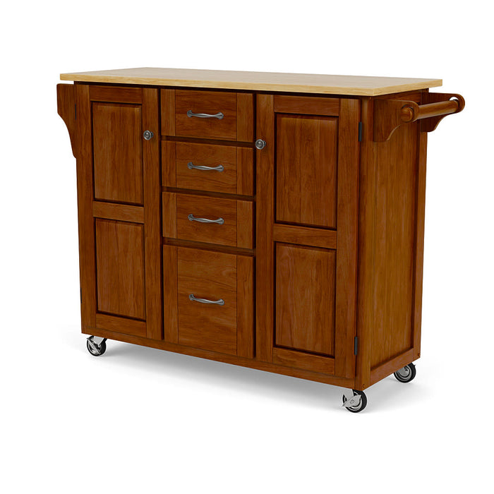 Create-A-Cart Brown Kitchen Cart