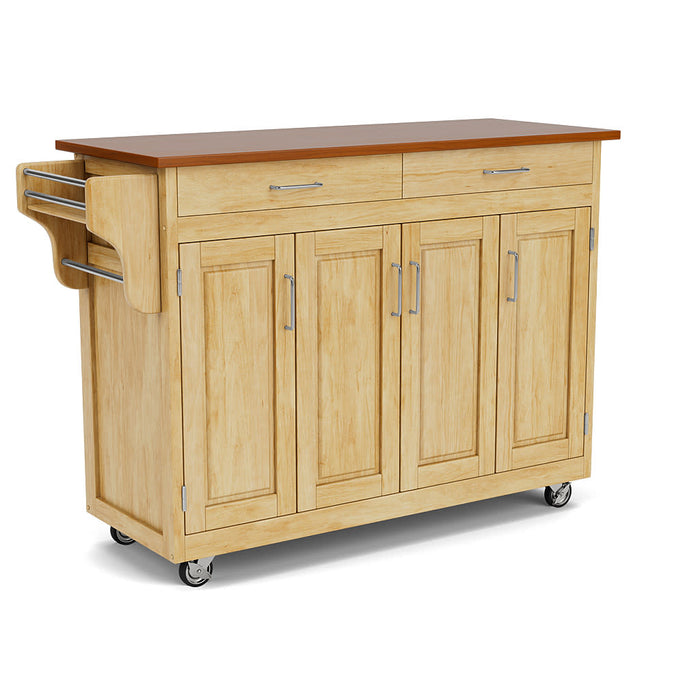 Create-A-Cart Brown Kitchen Cart