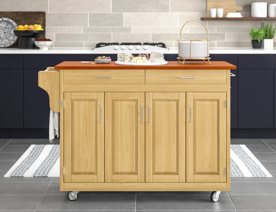 Create-A-Cart Brown Kitchen Cart