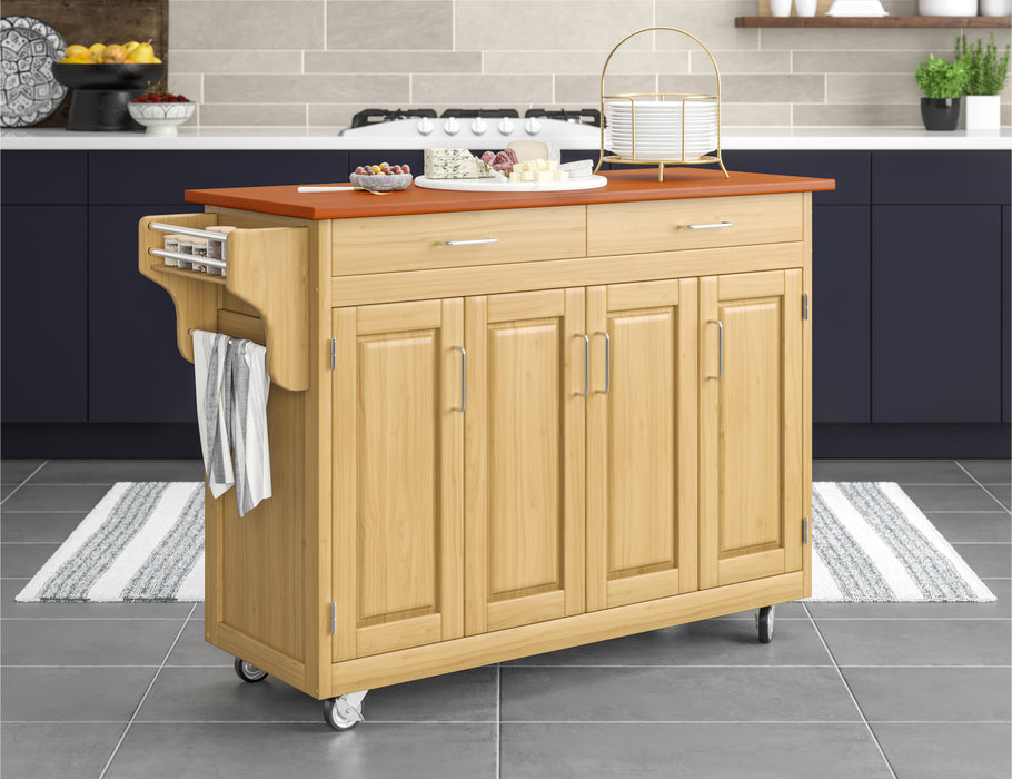 Create-A-Cart Brown Kitchen Cart