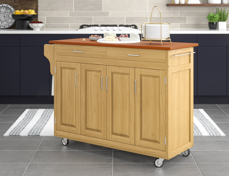 Create-A-Cart Brown Kitchen Cart