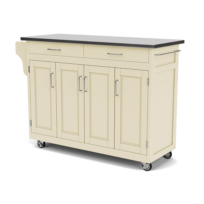 Create-A-Cart Off-White Kitchen Cart