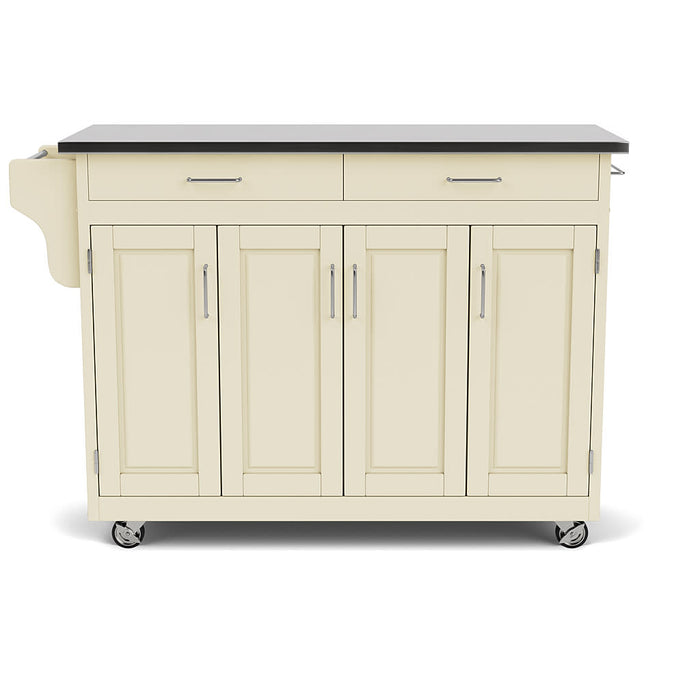 Create-A-Cart Off-White Kitchen Cart