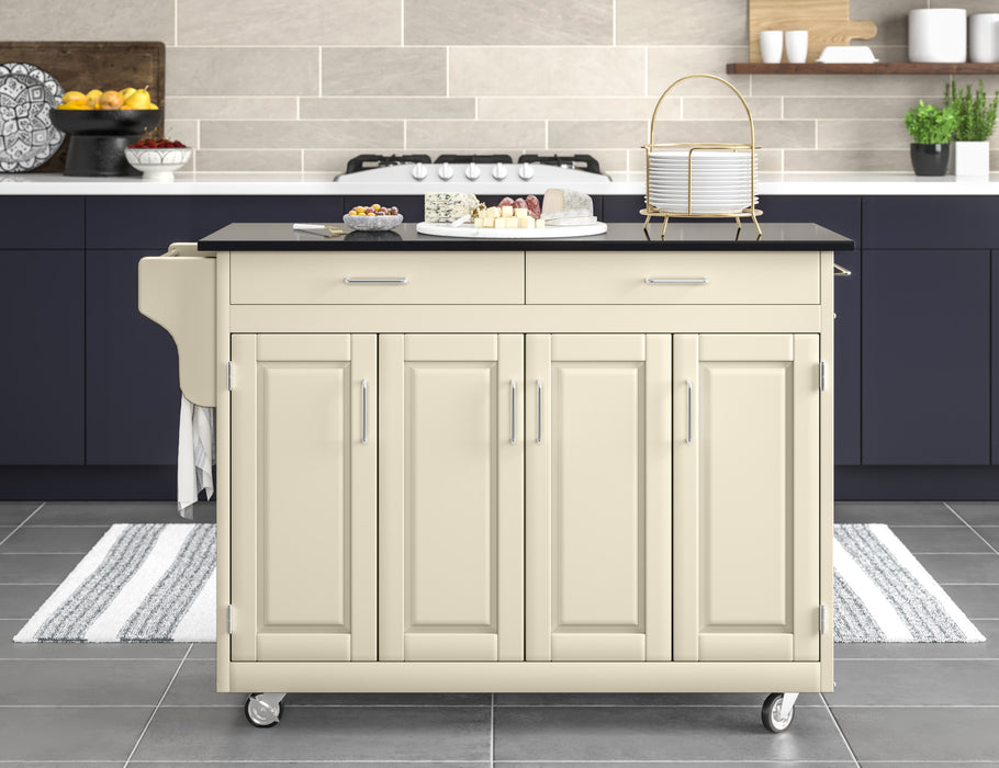 Create-A-Cart Off-White Kitchen Cart