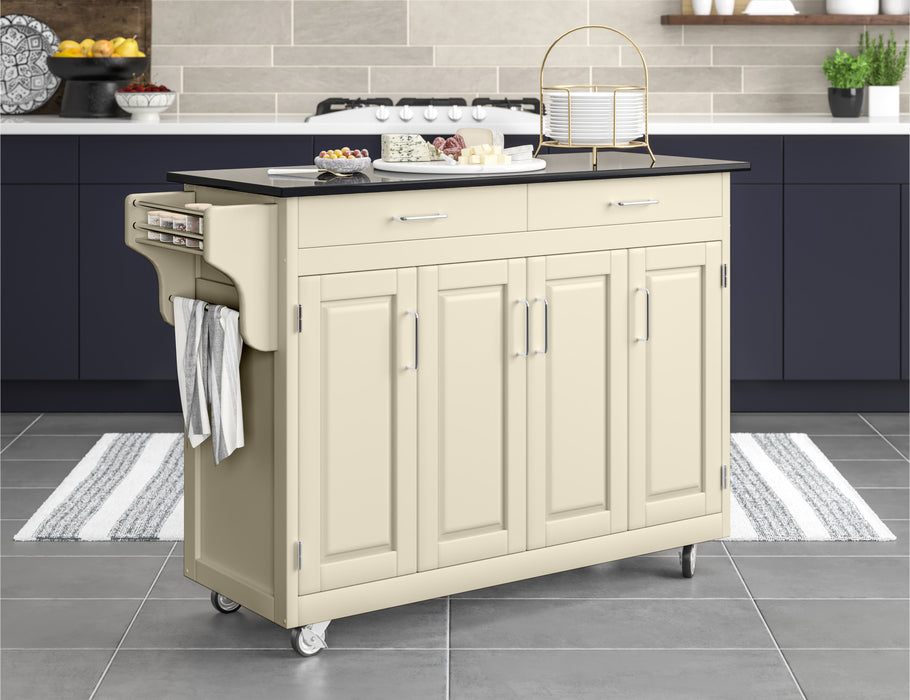 Create-A-Cart Off-White Kitchen Cart