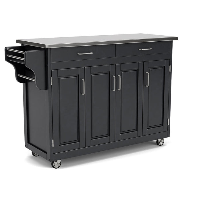 Create-A-Cart Black Kitchen Cart