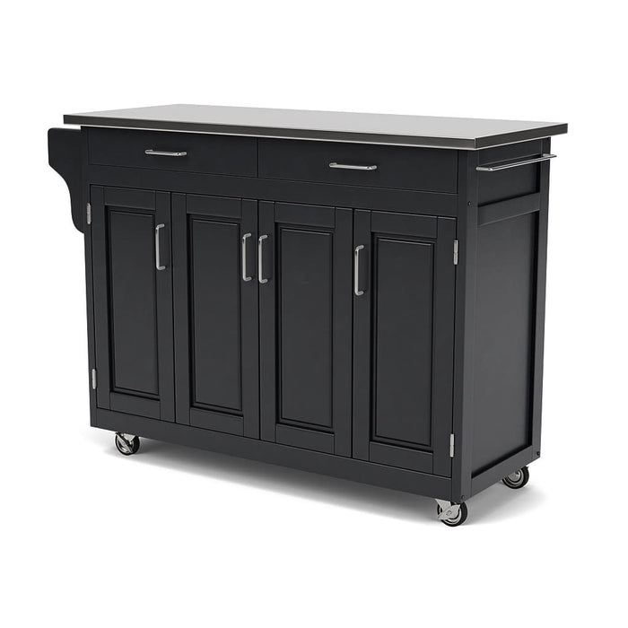 Create-A-Cart Black Kitchen Cart