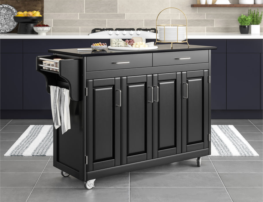 Create-A-Cart Black Kitchen Cart