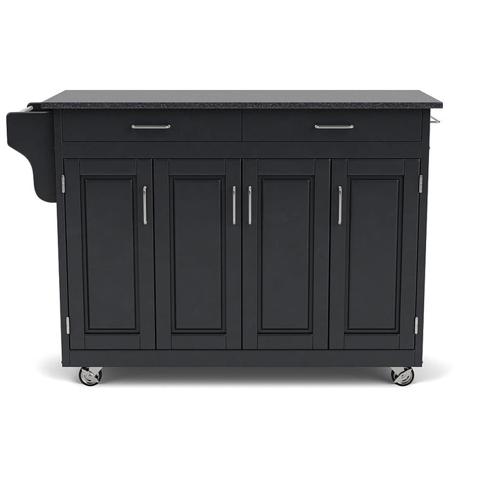 Create-A-Cart Black Kitchen Cart