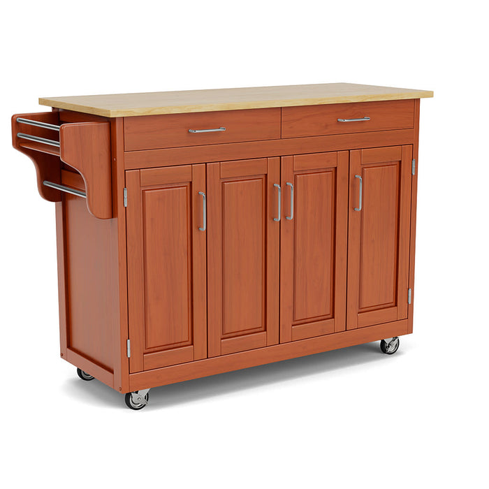 Create-A-Cart Brown Kitchen Cart