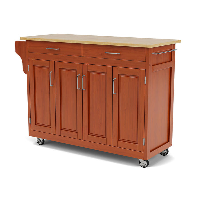 Create-A-Cart Brown Kitchen Cart