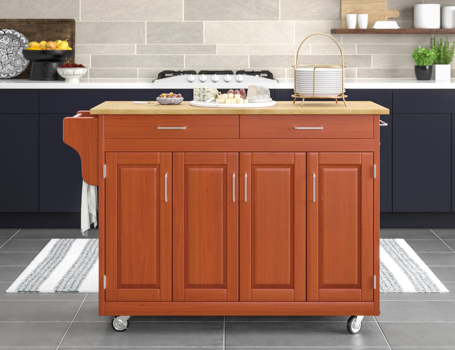 Create-A-Cart Brown Kitchen Cart