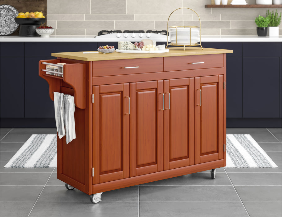 Create-A-Cart Brown Kitchen Cart