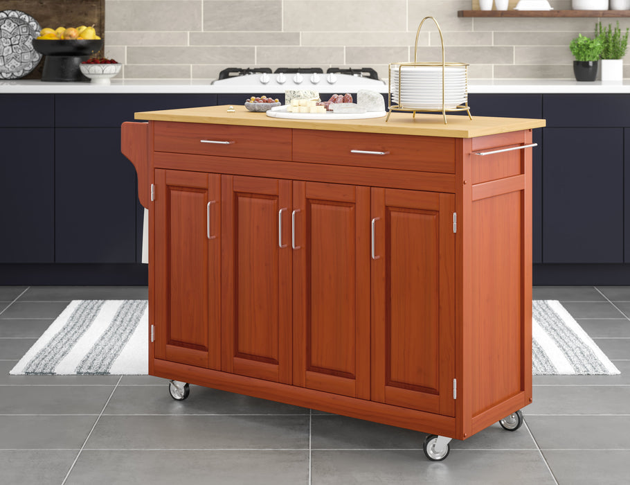 Create-A-Cart Brown Kitchen Cart